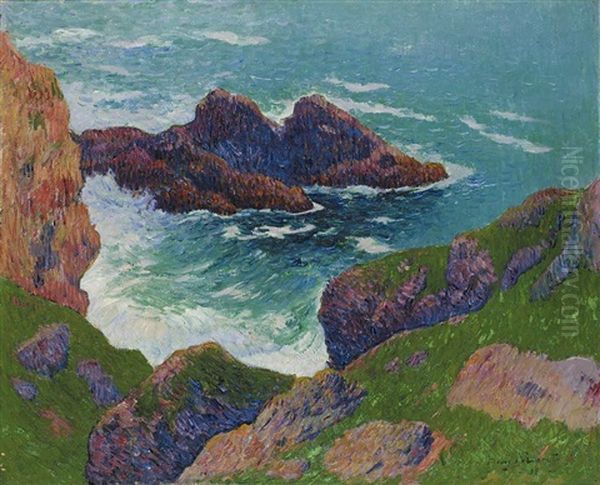 Cote Du Large Oil Painting by Henry Moret