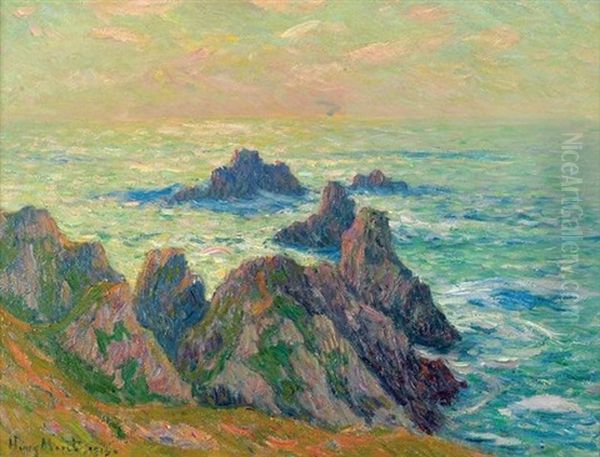 Rochers En Bretagne Oil Painting by Henry Moret