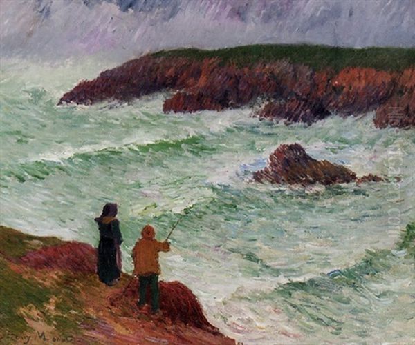 Les Falaises Pres De La Mer Oil Painting by Henry Moret