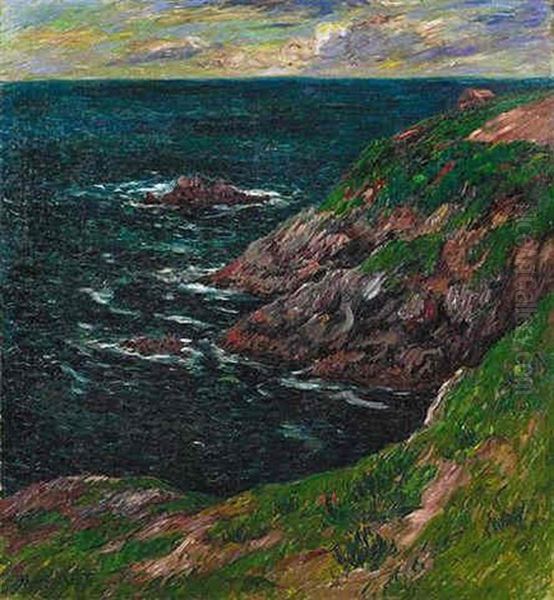 Grand Bord De Mer Du Pouldu Oil Painting by Henry Moret