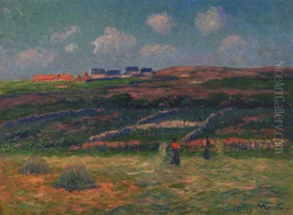 Les Foins En Bretagne Oil Painting by Henry Moret