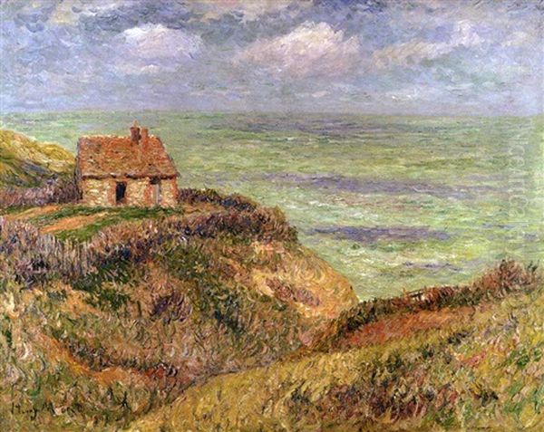 Vue De La Cabane Des Douaniers, A Pourville Oil Painting by Henry Moret