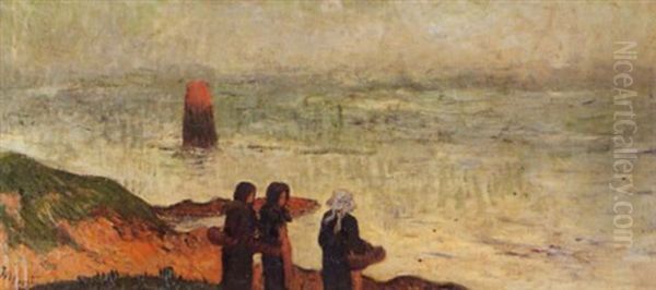 Bretonnes En Bord De Mer Oil Painting by Henry Moret