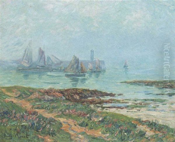 Jour De Brume A Dielette, Manche Oil Painting by Henry Moret