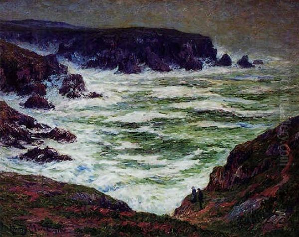 Gros Temps En Baie De Douarnenez Oil Painting by Henry Moret