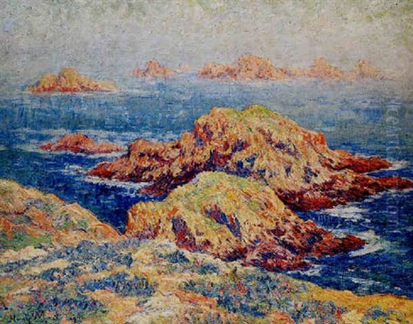 Les Rochers Rouges D'ouessant Oil Painting by Henry Moret