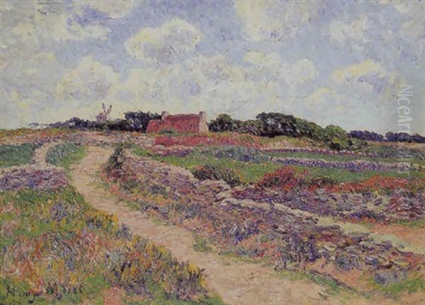 Un Chemin En Clohars, Finistere Oil Painting by Henry Moret