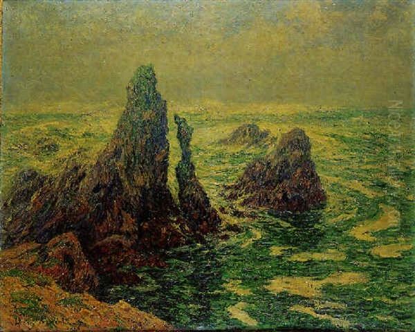 Belle-ile En Mer, Les Aiguilles Oil Painting by Henry Moret