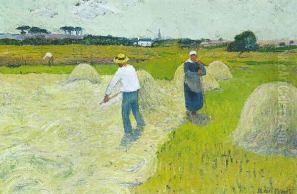 La Fenaison Oil Painting by Henry Moret