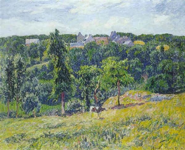 Paturages Pres De Llohar Oil Painting by Henry Moret