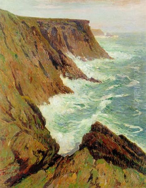 La Cote Sauvage, Croix Oil Painting by Henry Moret