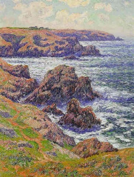 La Terre De Cleden, Point De Raz, Finistere Oil Painting by Henry Moret