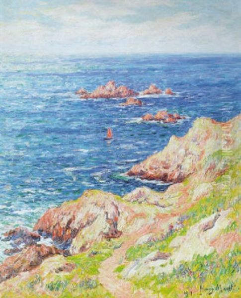 Pointe De Pen Harn, Baie De Douarnenez Oil Painting by Henry Moret