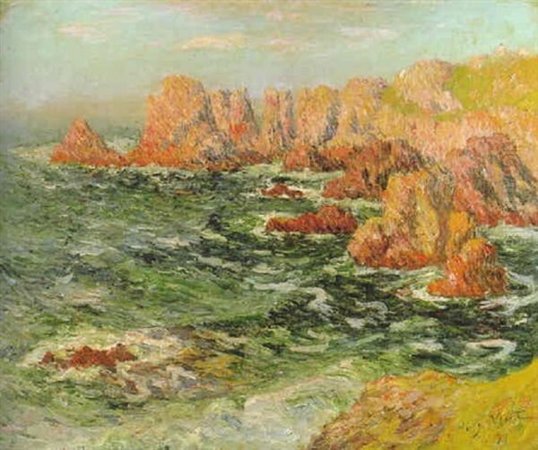 La Cote Bretonne Oil Painting by Henry Moret