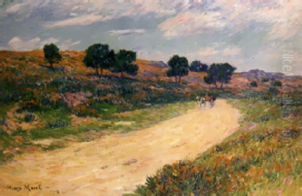 Chariot Dans Un Paysage Oil Painting by Henry Moret