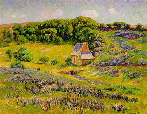 Ferme Dans La Laude Bretonne Oil Painting by Henry Moret