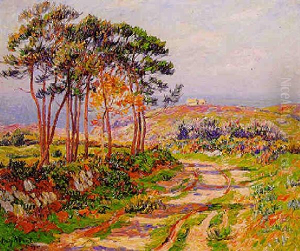 Landes De Beuzec, Baie De Douarnenez Oil Painting by Henry Moret