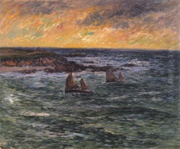 Le Soir, Audierne Oil Painting by Henry Moret