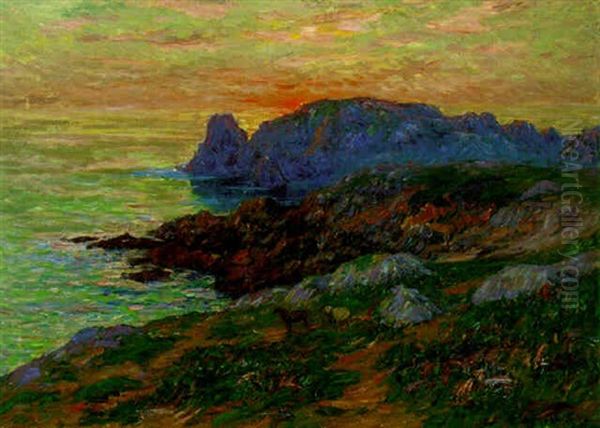 L'ile D'quessant, Finistere Oil Painting by Henry Moret