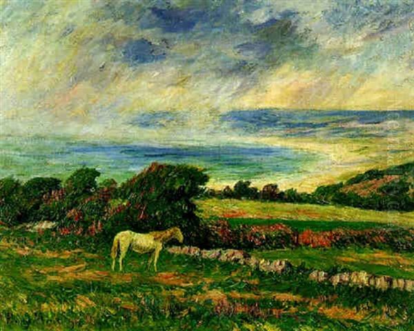 Cheval Au Pre Oil Painting by Henry Moret