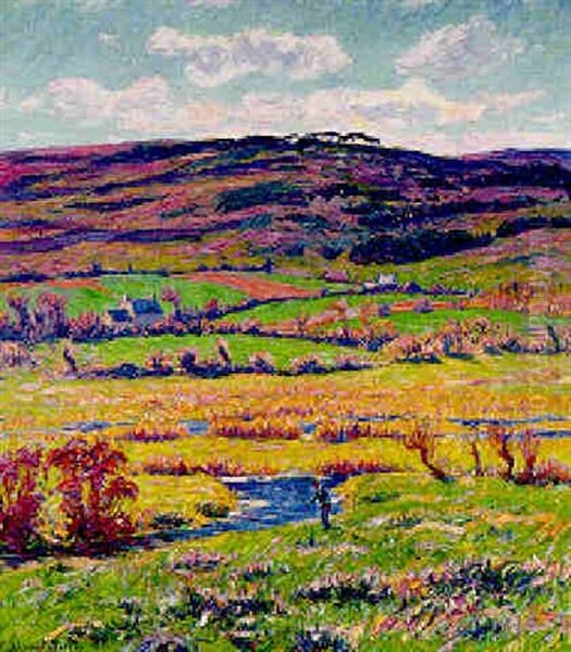 La Vallee De Goayen, Pres De Pont-croix, Finistere Oil Painting by Henry Moret