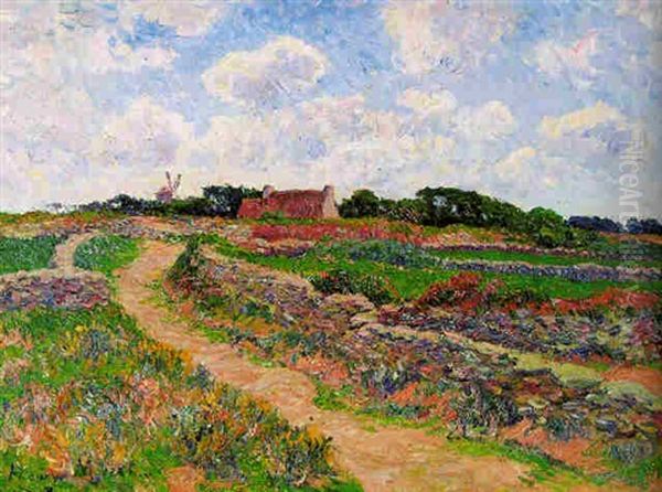 Un Chemin En Clohars, Finistere Oil Painting by Henry Moret