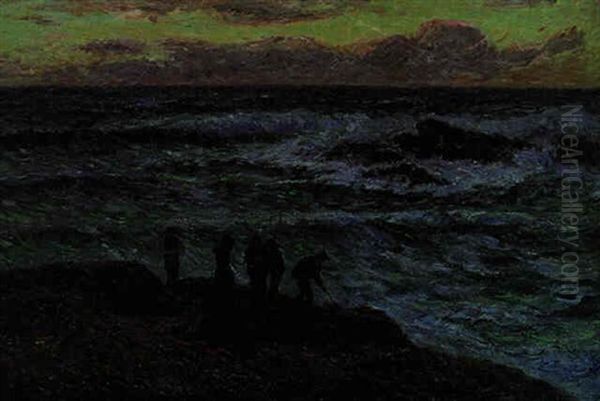 Les Goemoniers Oil Painting by Henry Moret