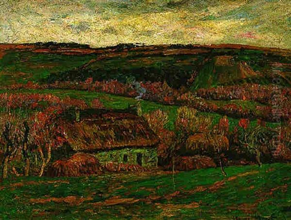 Paysage De Bretagne Oil Painting by Henry Moret