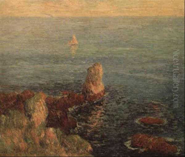 Mer Calme A L'ile De Groix Oil Painting by Henry Moret