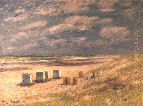 La Plage D'egmond, Hollande Oil Painting by Henry Moret