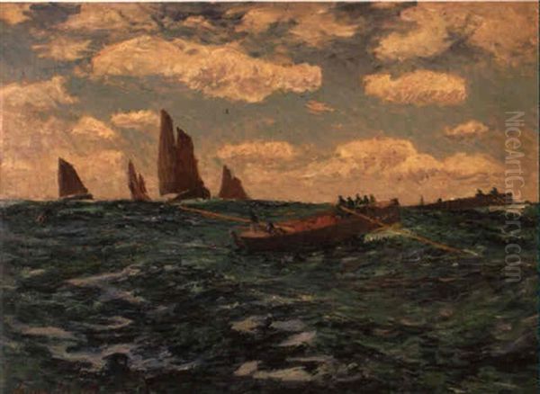 La Peche A La Sardine Oil Painting by Henry Moret