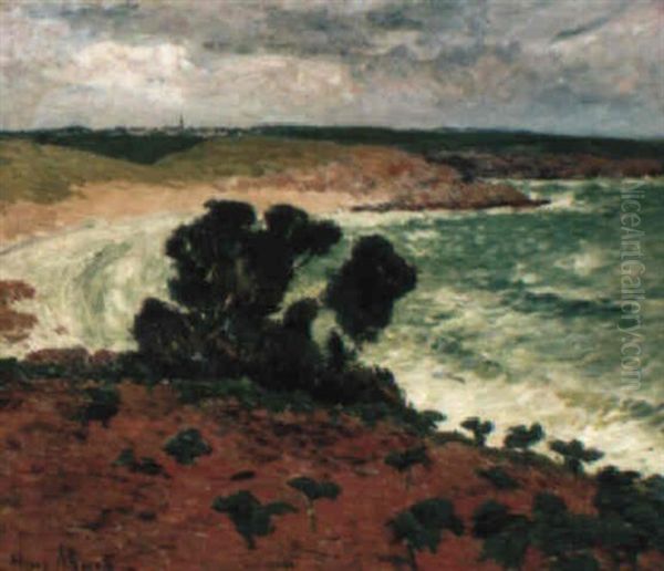 La Dune Rouge Aux Environs Du Pouldu Oil Painting by Henry Moret