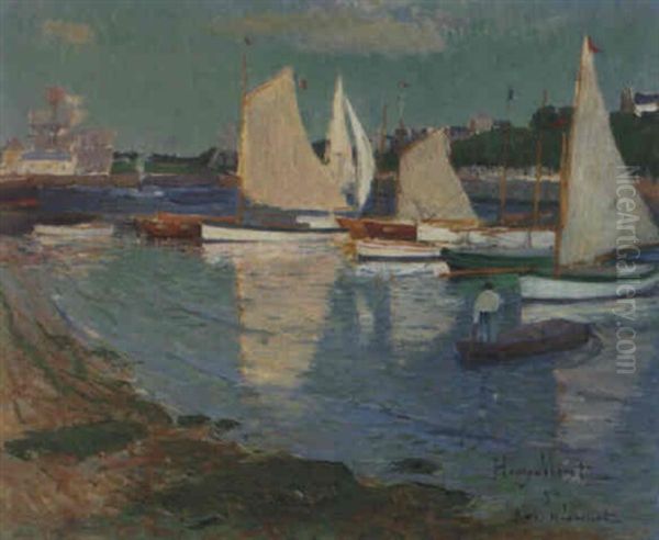 Le Port De Lorient Oil Painting by Henry Moret