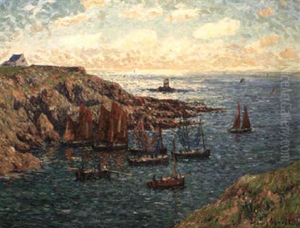 Les Sardiniers Bretons Oil Painting by Henry Moret