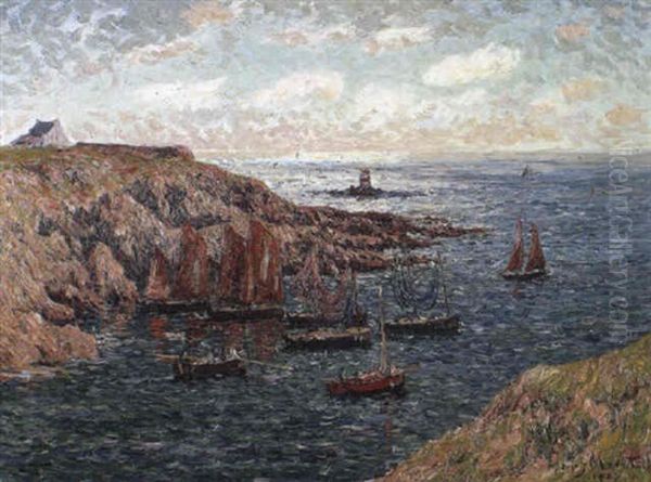 Les Sardiniers, Bretagne Oil Painting by Henry Moret