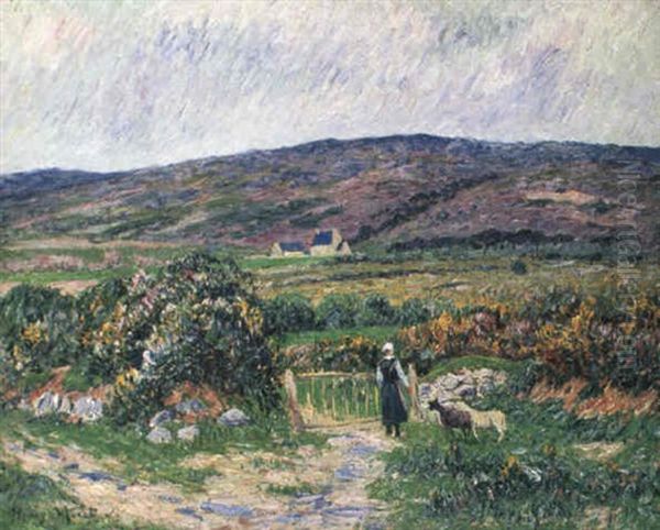 Paysage, Finistere Oil Painting by Henry Moret