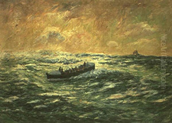 Le Bateau De Sauvetage A Audierne (finistere) Oil Painting by Henry Moret