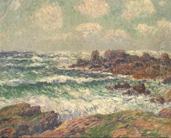 Vue D'ouessant Oil Painting by Henry Moret