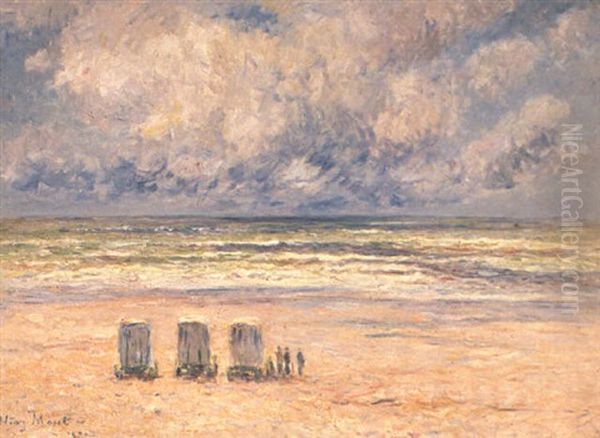 La Plage D'egmond, Holland Oil Painting by Henry Moret