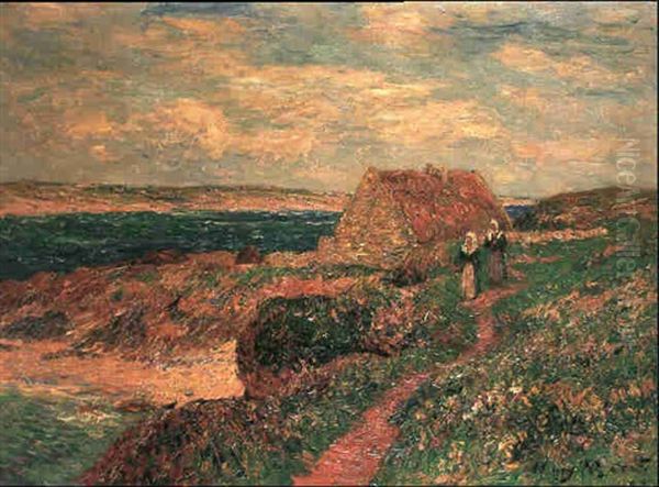 L'ile De Raguenez, Bretagne Oil Painting by Henry Moret