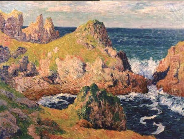 A Cote Ensoleillee Oil Painting by Henry Moret