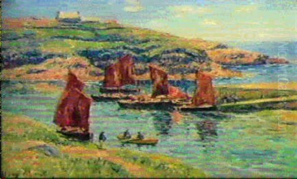 Basse Mer, Cote De Bretagne Oil Painting by Henry Moret