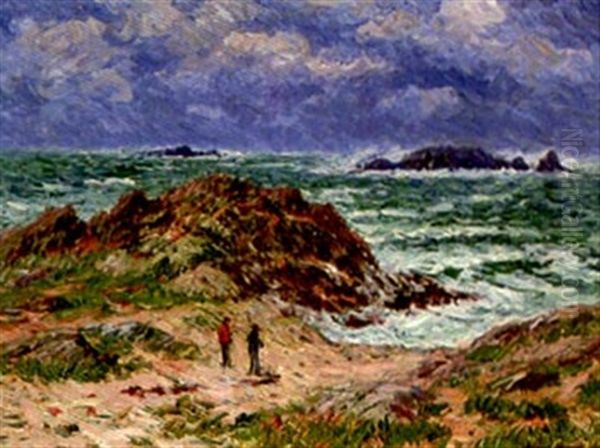 Bord De Mer En Bretagne Sud Oil Painting by Henry Moret