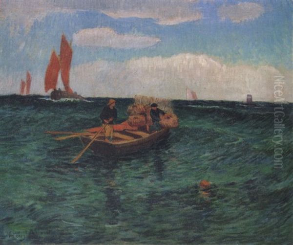 La Mer Bretagne Oil Painting by Henry Moret