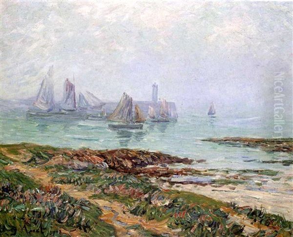 Jour De Brume A Dielette - Manche Oil Painting by Henry Moret