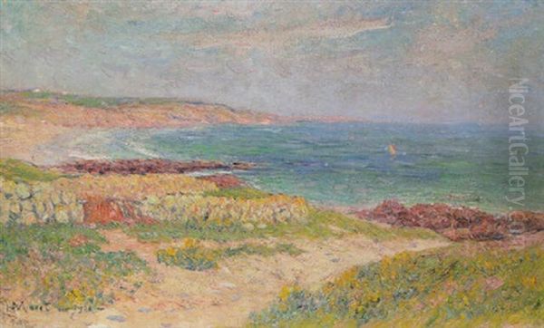 Plage De Ragnenez, Finistere Oil Painting by Henry Moret