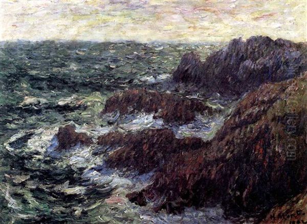 Bretagne, La Cote Rocheuse Oil Painting by Henry Moret