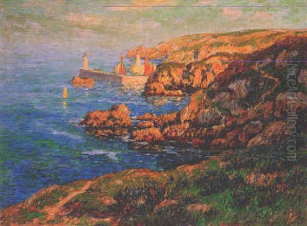 Port Judy, Ile De Groix, Morbilion Oil Painting by Henry Moret