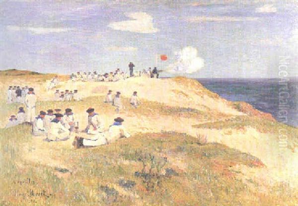 Marins Sur Les Dunes; Locqueltas Oil Painting by Henry Moret