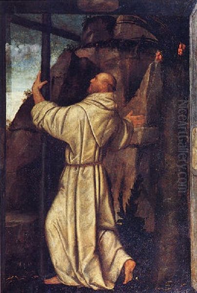 S. Francesco In Contemplazione Della Croce by  Moretto da Brescia